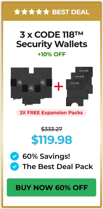 Code 118 Wallet Pricing 1